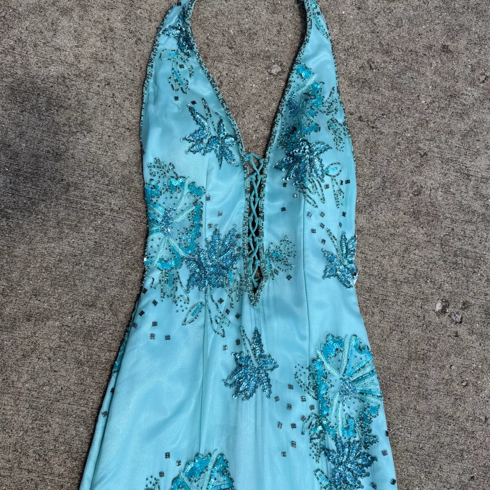 Vintage Y2K 100% Silk Beaded Dress Vintage Beaded Dress Vintage Prom Y2K Fairy - Picture 2 of 14